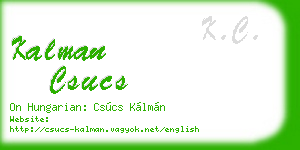 kalman csucs business card